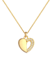 Elli DIAMONDS  Halskette 925 Sterling Silber Diamant, Herz in Gold