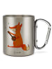Mr. & Mrs. Panda Becher Fuchs Gitarre ohne Spruch in Silber