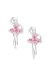 schmuck23 Ohrringe 925 Silber Ballerina in Pink