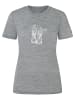 super.natural Merino T-Shirt W FLOWER BOOTS TEE in grau