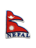 Catch the Patch Nepal Flagge FahneApplikation Bügelbild inRot