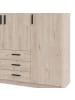 ebuy24 Kleiderschrank Spell B183 Braun 196 x 50 cm