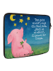 Mr. & Mrs. Panda Laptop Cover Schwein Glück Design mit Spruch in Weiß