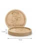Mr. & Mrs. Panda Holz Untersetzer Widder Astologie mit Spruch in Transparent