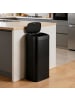 COSTWAY 68L Mülleimer Küche 2 Fächer mit Sensor in Schwarz