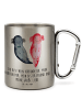 Mr. & Mrs. Panda Becher Axolotl Freundin mit Spruch in Silber