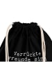 Mr. & Mrs. Panda Tasche Verrückte Freunde sind eigentlich... mit... in Schwarz
