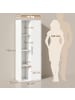 HOMCOM Bücherschrank-60L x 35B x 160H cm-Weiß