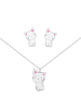 Alexander York Kinder-Schmuckset CAT PINK in 925 Sterling Silber, 4-tlg. 