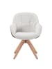 home24 home24 drehbarer Armlehnenstuhl 2er-Set im modernen Stil in Beige / Braun