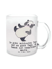 Mr. & Mrs. Panda Glas Panda Kampfkunst mit Spruch in Transparent