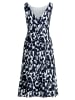 Vera Mont Cocktailkleid mit Print in Weiß/Dunkelblau