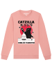 wat? Apparel Sweatshirt Catzilla in Canyon Pink