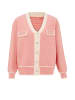 carato Damen Strickjacke in Rosa Wollweiss