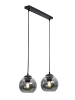 Licht-Erlebnisse Pendelleuchte (B)12 x (L)42 x (T)90 cm in Schwarz Rauchgrau