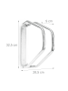 relaxdays Fahrradständer in Silber - (B)9 x (H)32,5 x (T)28,5 cm