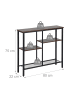 relaxdays Konsolentisch in Braun/ Schwarz - (B)80 x (H)75 x (T)22 cm
