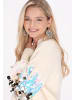 IZIA Damen Pullover in Wollweiss