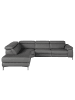 Angel Cerdá Relax-Ecksofa 6112 Chaise Longue Schwarz/Grau – 295x232x97 cm