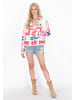 IZIA Women Cardigan in offwhite multicolor