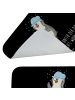 Mr. & Mrs. Panda Badteppich Pinguin Duschen mit Spruch in Schwarz