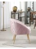 Beliani Sessel TROMSO in Rosa/Braun - (W) 73 x (H) 73 x (L) 54 cm