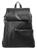 Cluty City-Rucksack echt Leder in schwarz