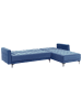 Beliani 2-tlg Ecksofa ABERDEEN in Blau/Schwarz