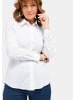 GOLDNER Basicbluse mit  Hemdkragen in weiß