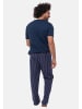 Ammann Schlafanzug Night & Home Cotton in Dunkelblau