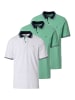 Redmond Poloshirt Basic in Hellgrün / weiß