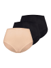 Hanro Maxi Slip Cotton Seamless in Schwarz / beige