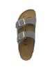 Birkenstock Pantolette Arizona geöltes Nubukleder schmal in grau