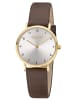 Regent F-1640 Damenuhr Quarz Braun/Goldfarben