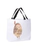 Mr. & Mrs. Panda Schultertasche Eule Federschmuck ohne Spruch in Weiß