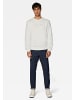 Mavi Jeans Legerer Rundhals Pullover Sweatshirt mit Print in Weiß