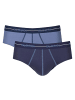 Sloggi Slip 2er Pack in Dunkelblau/Blau