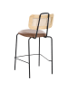 Beliani 2-tlg Barhocker ADELANTO in Braun/Schwarz