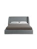 Angel Cerdá Bett 7145 in Dunkelgrau / Walnuss – (B)231 x (H)239 x (T)104 cm