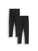 MOKIDA 2er-Pack Leggings mit langem Hosenbein in schwarz