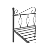 en.casa Metallbett Apolda in Schwarz (B)120cm