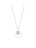 Amor Kette mit Anhänger Silber 925, rhodiniert+rosévergoldet in Bicolor