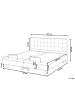 Beliani Doppelbett DUKE in Beige - (W) 181 x (H) 102 x (L) 216 cm