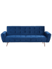 Beliani 3-Sitzer Sofa SELNES in Blau/Kupfer - (W) 212 x (H) 85 x (L) 84 cm