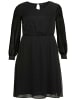 sheego Chiffonkleid in schwarz