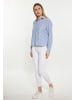 DreiMaster Damen Bluse in Blau Wollweiss