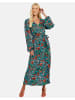 Threadbare Sommerkleid THB Pineapple Satin Midi in Mehrfarbig