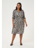 KAFFE curve Kleid KCsaphia A-shape in Black/White Leopard