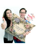 Mr. & Mrs. Panda Kissen 40x40 Blumenkranz Vintage Design mit Spruch in Weiß