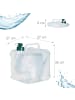 relaxdays 4x Faltkanister in Transparent/ Grün - 20 Liter